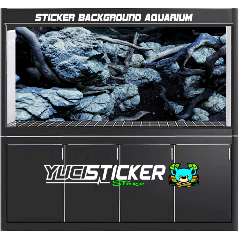 Sticker background aquarium/ Sticker alas background aquarium