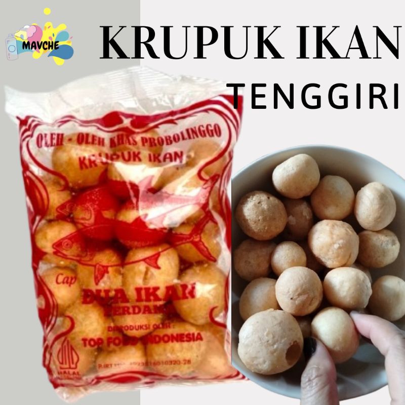 

KRUPUK IKAN TENGGIRI / KERUPUK AMPLANG IKAN CAP DUA IKAN / OLEH-OLEH KHAS PROBOLINGGO