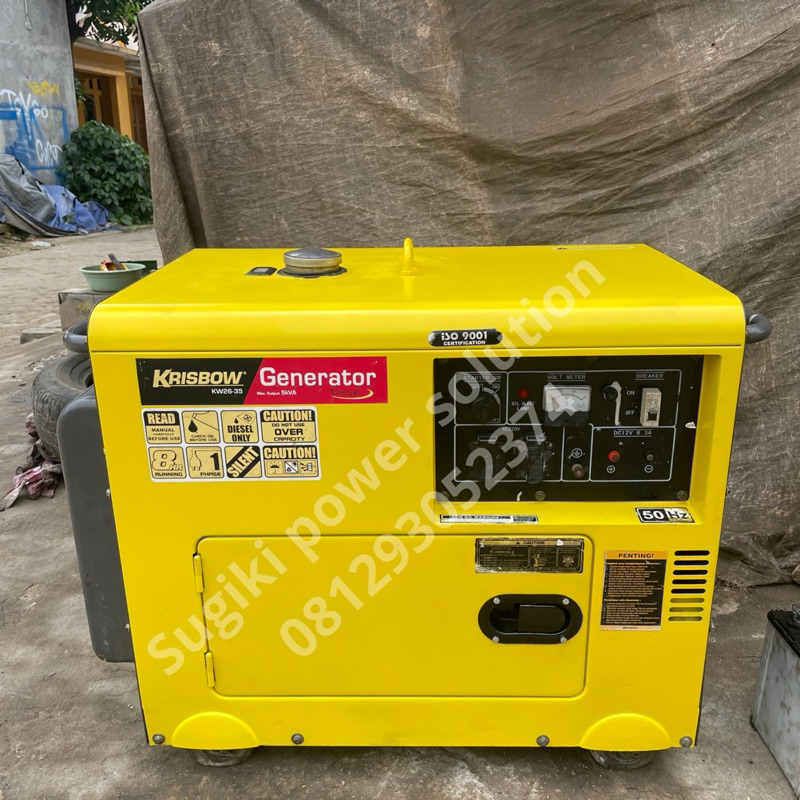 genset silent solar berkualitas 5 kw / 5 kva bekas atau second