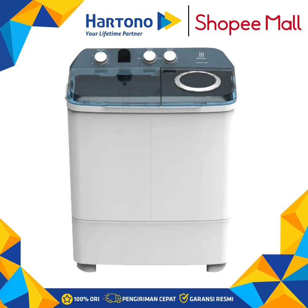 Electrolux Mesin Cuci 2 Tabung Semi Twin Tub Auto Washer EWS98262WA / EWS98262 WA / EWS 98262 WA