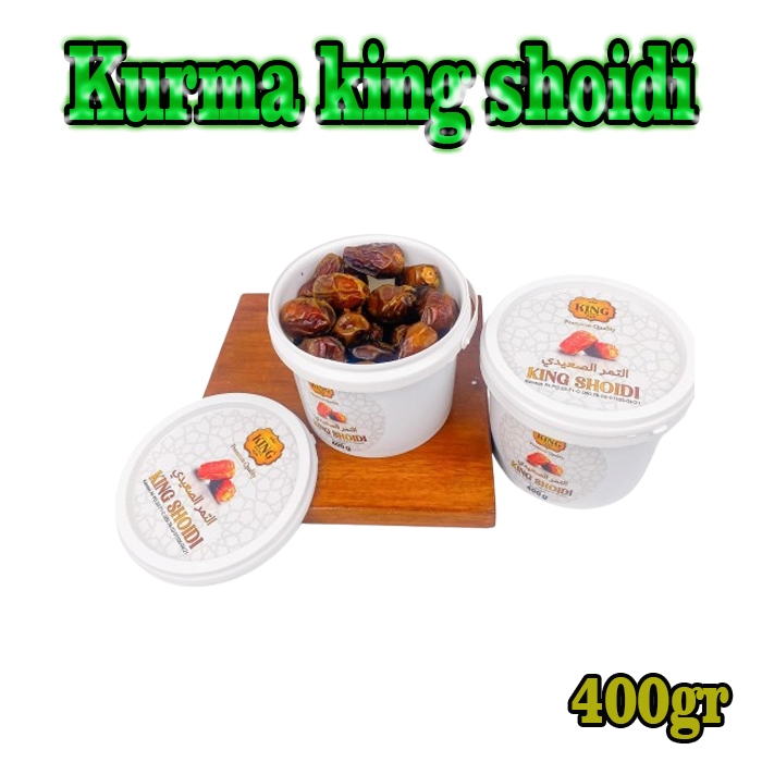 

Kurma King Shoidi Kemasan Ember berat isi 400gram | Cemilan Sehat Keluarga