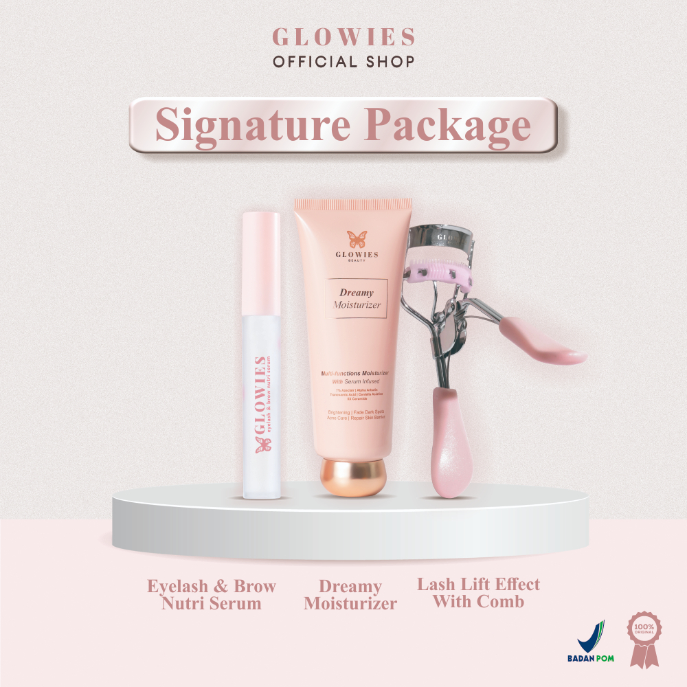 GLOWIES BEAUTY | Signature Package | Glowies Dreamy Moisturizer 80 ml | Glowies Eyelash & Brow Nutri