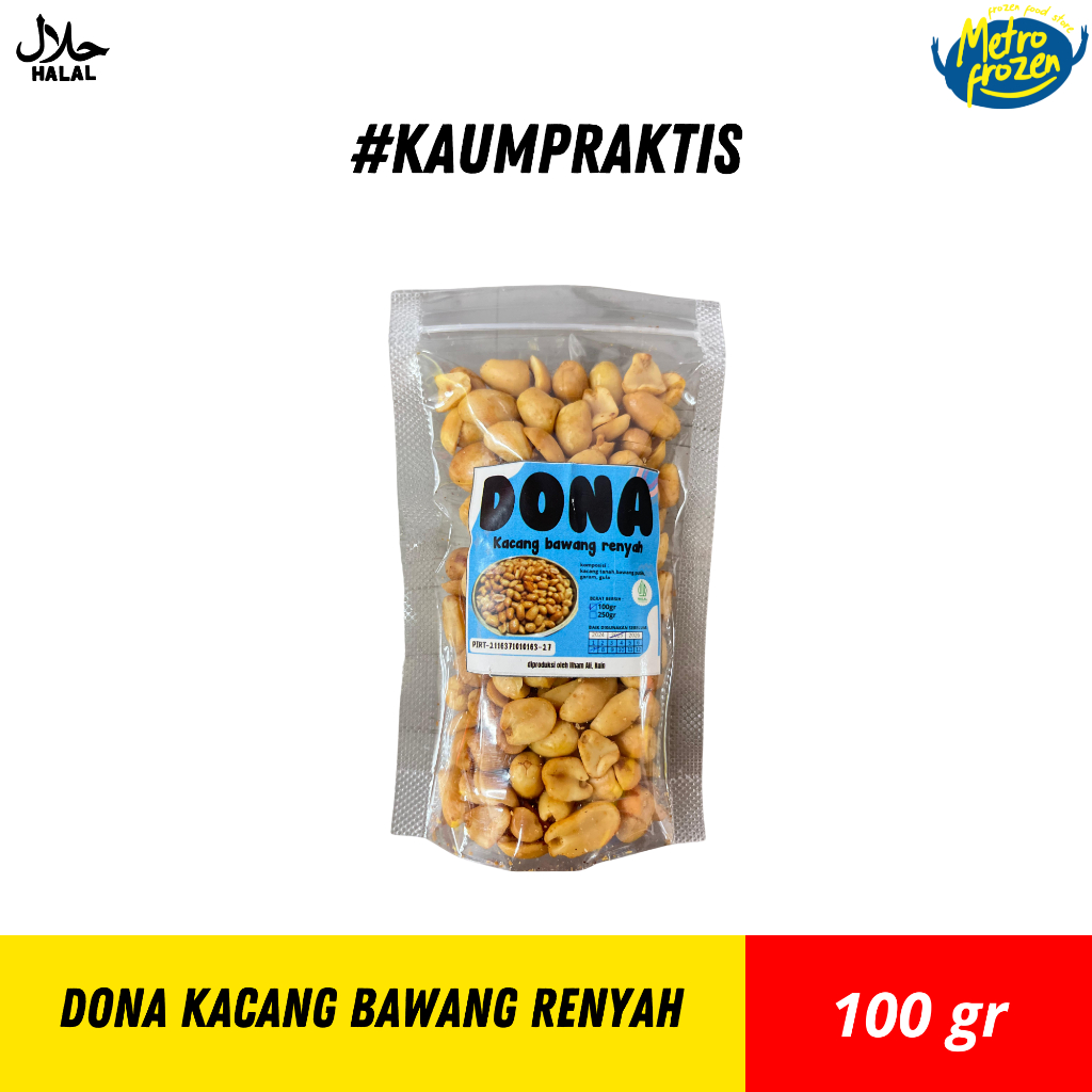 

DONA Kacang Bawang Renyah 100gr //kacang goreng bawang ranyah