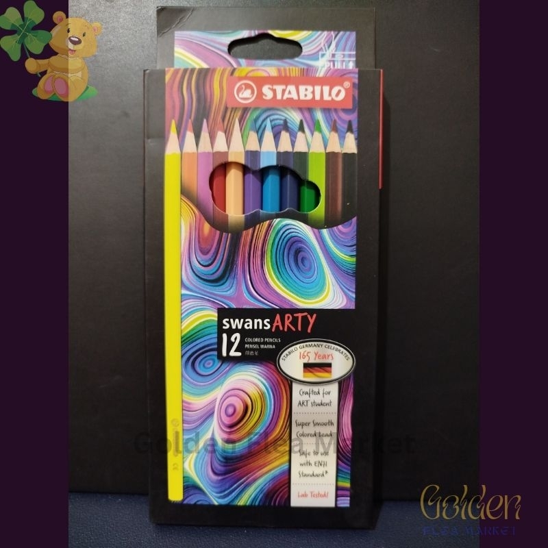 

[ORI] STABILO swans ARTY 12 Colored Pencils / Pensil Warna 12 pcs