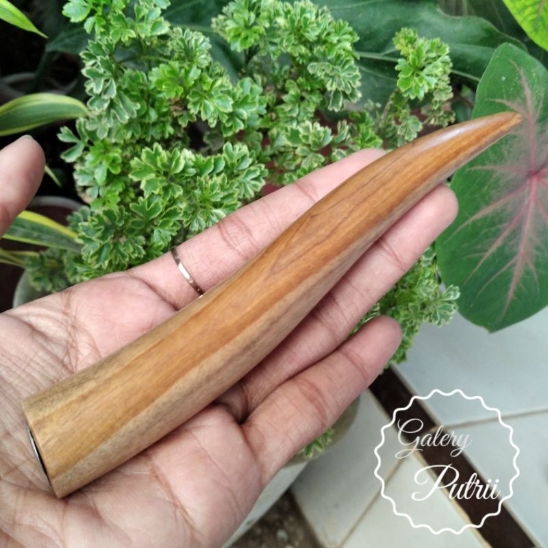 Pipa once / once cangklong / pipa rokok / padutan kayu kemuning lengkung