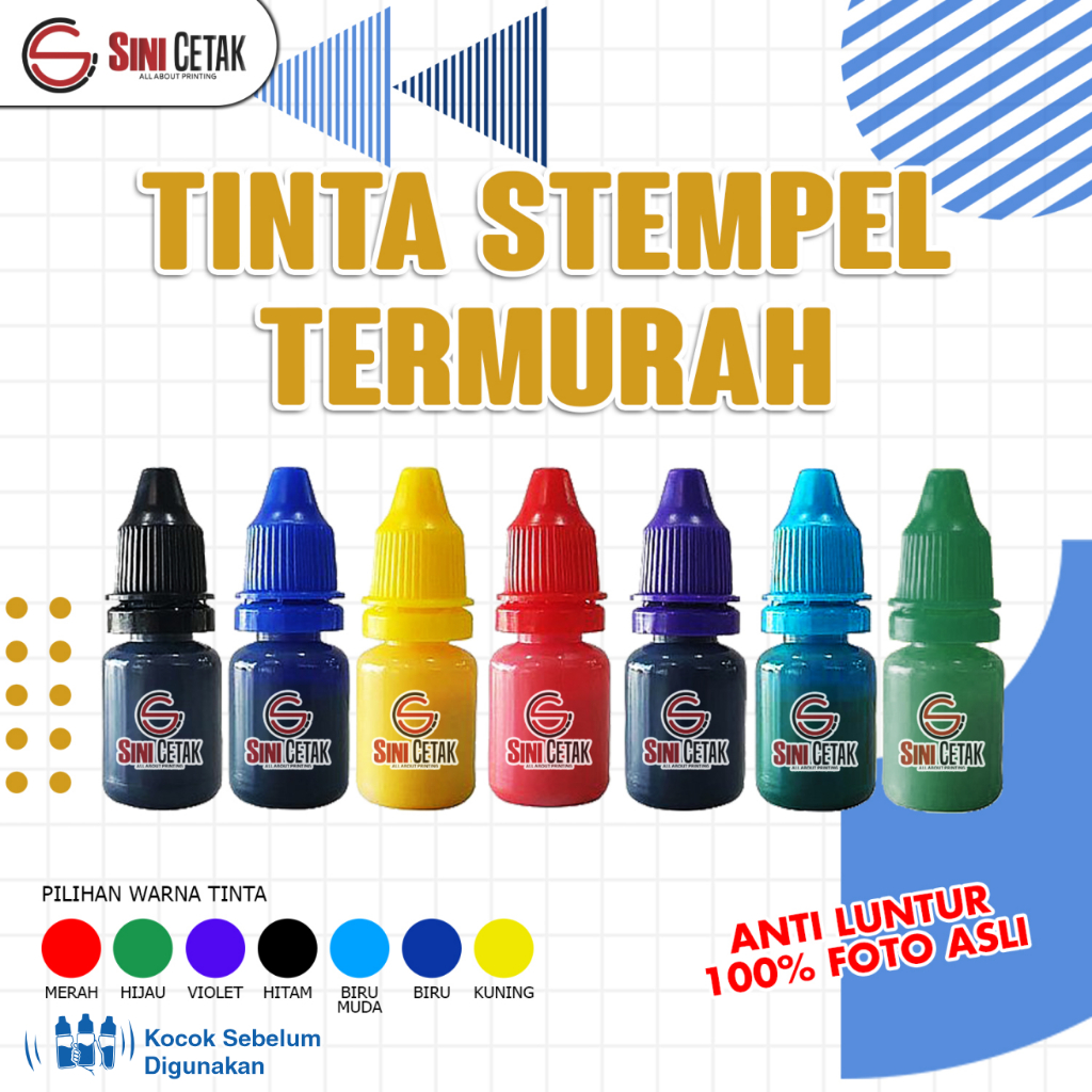 

TINTA KERTAS TERMURAH!!! COD | TINTA STEMPEL FLASH OTOMATIS & TINTA STEMPEL PERMANEN