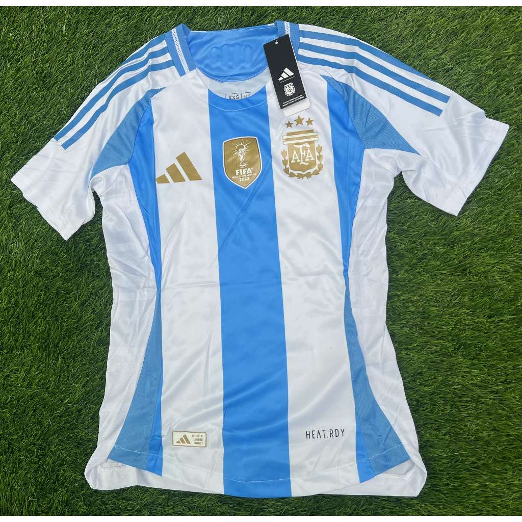 (PLAYER ISSUE) Jersey Argentina Home Baju Sepak Bola PLAYER ISSUE PREMIUM GRADE TERBAIK