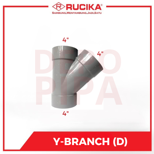 RUCIKA Y BRANCH / TEE Y 45° 4" D