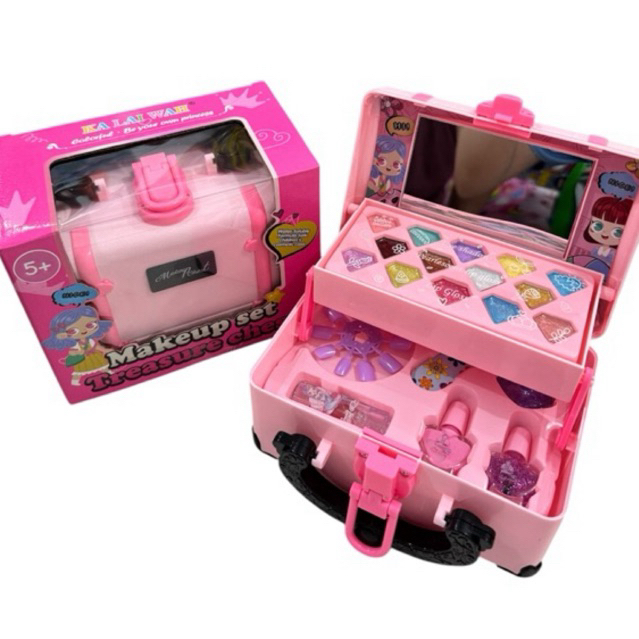 Mainan MakeUp Set Anak Treasure Chest / Mainan Kosmetik Anak / Mainan Make Up Set Box