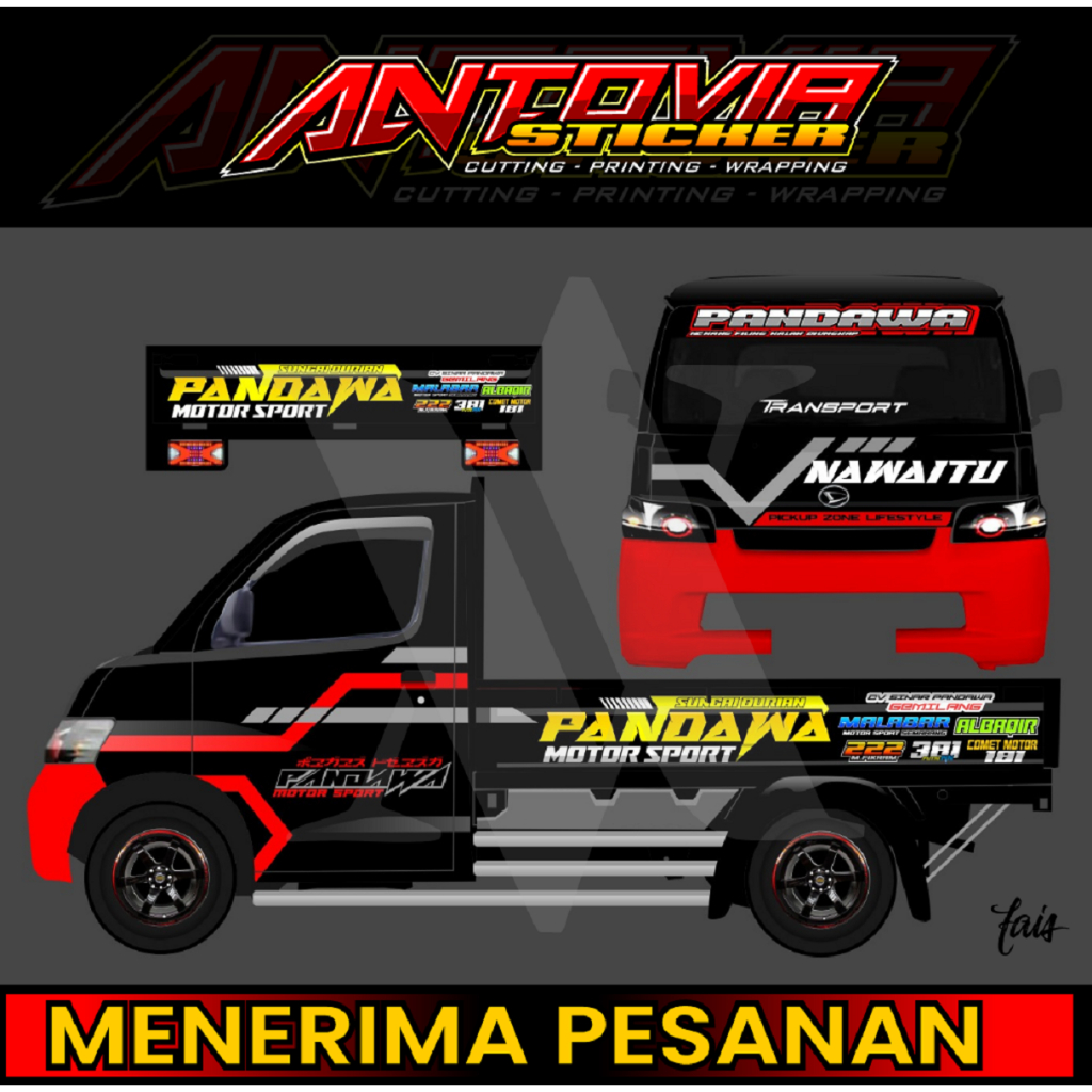 Terlaris Stiker Decal Full Body / Pick Up Grand Max / Bisa Request Desain