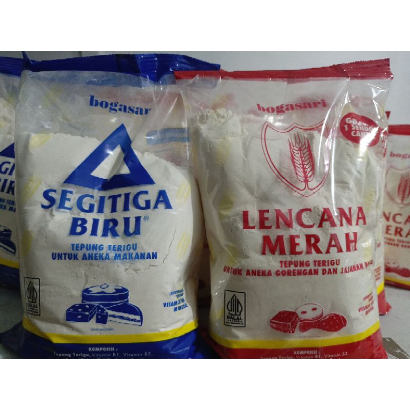 

TEPUNG SEGITIGA BIRU 1 KG // TEPUNG BOGOSARI SEGITIGA BIRU 1 KG // TEPUNG LENCANA MERAH 1 KG // BOGOSARI TEPUNG LENCANA MERAH 1 KG