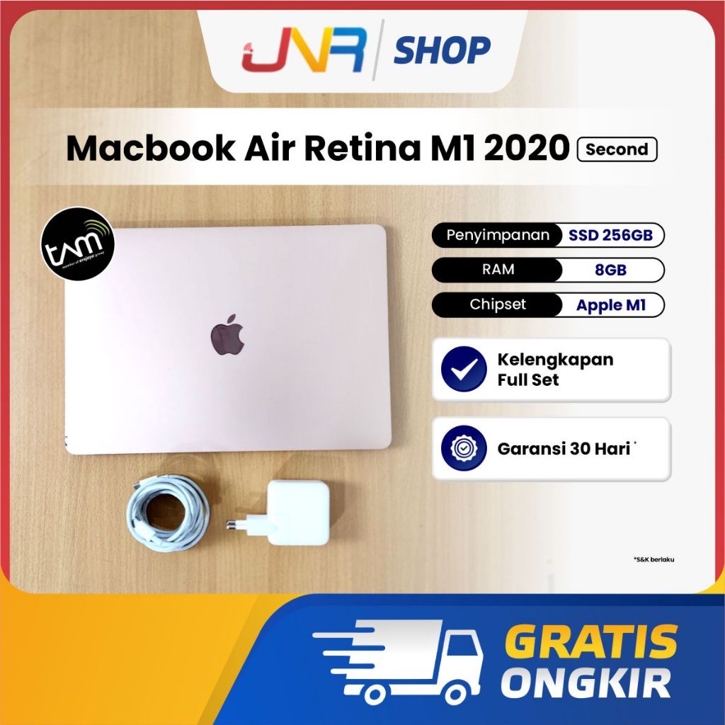 Macbook Air Retina M1 2020 13 Inch Second Bekas Pemakaian Pribadi