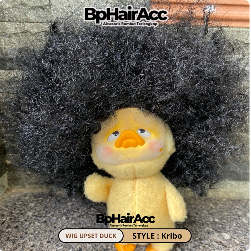 Wig boneka Upsetduck kribo bahan fiber Sintetic premium