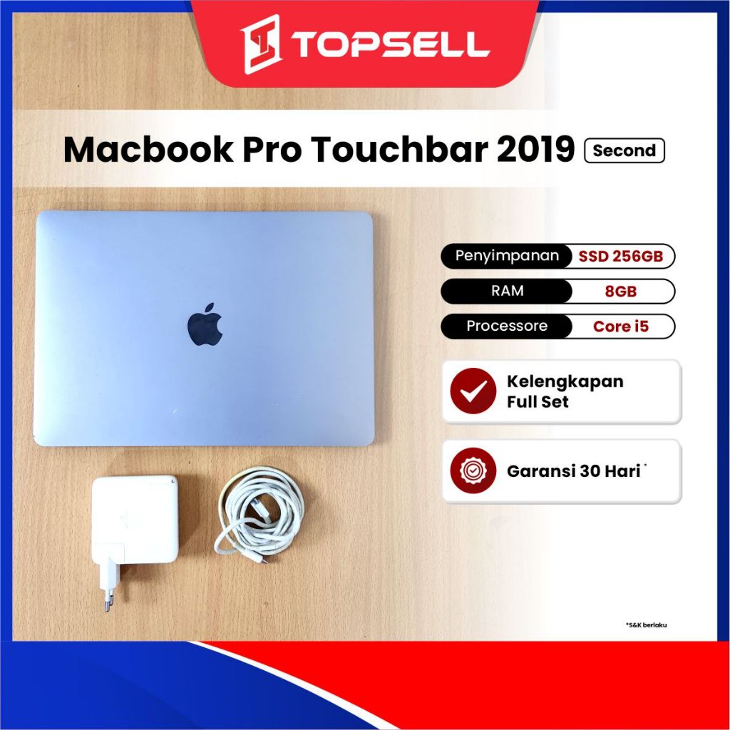 Macbook Pro Touchbar 2019 I5 8/256GB 13 Inch Second Bekas Pemakaian Pribadi