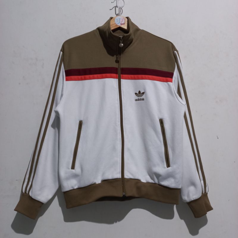 Tracktop adidas vintage 80s 4 warna lis gold mewah