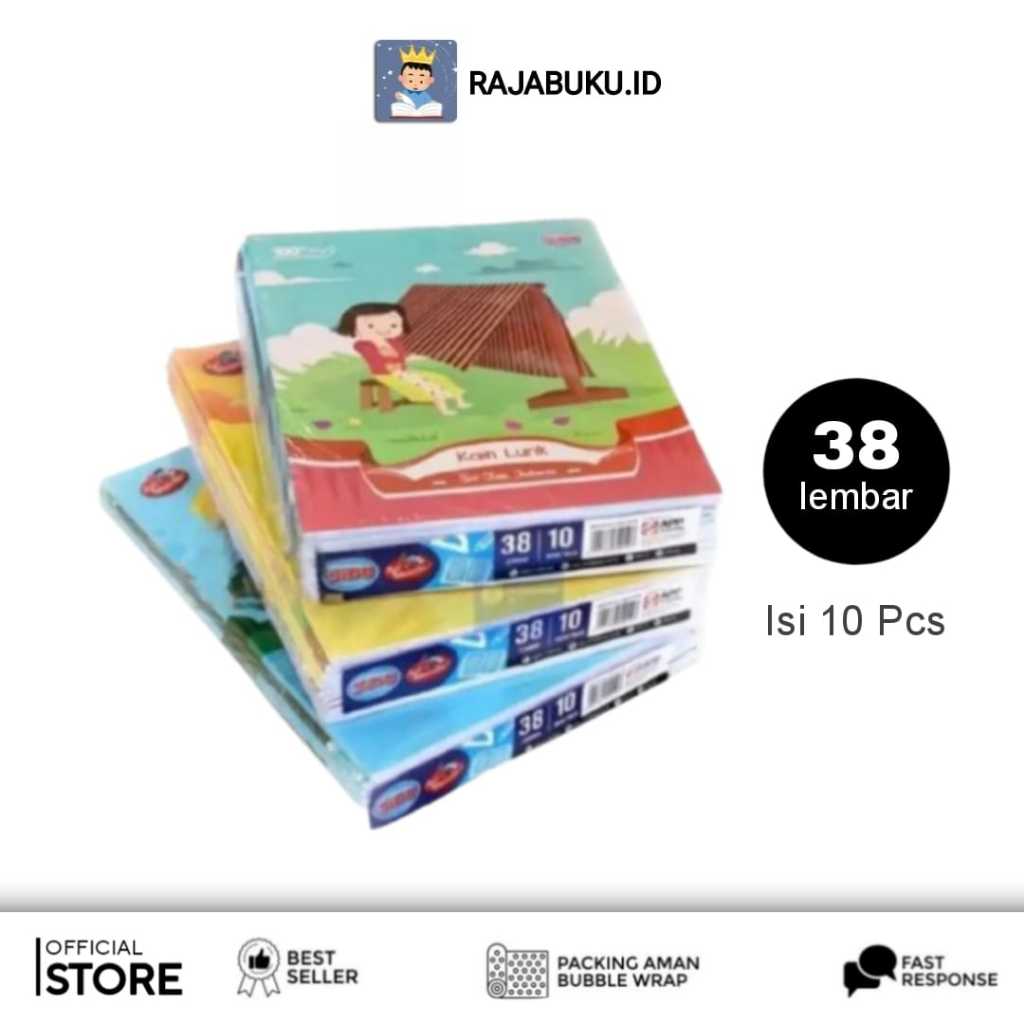

Buku Tulis SIDU Sinar Dunia 38 Lembar Pak isi 10 Buku