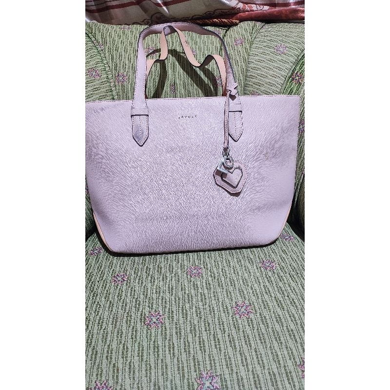 SALE- Tote bag warna pink peach kulit asli dari lovcat