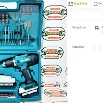 

Bor Cordless Set 18V MAKITA DF 488 DYEX4 Drill Baterai Charge DF488D