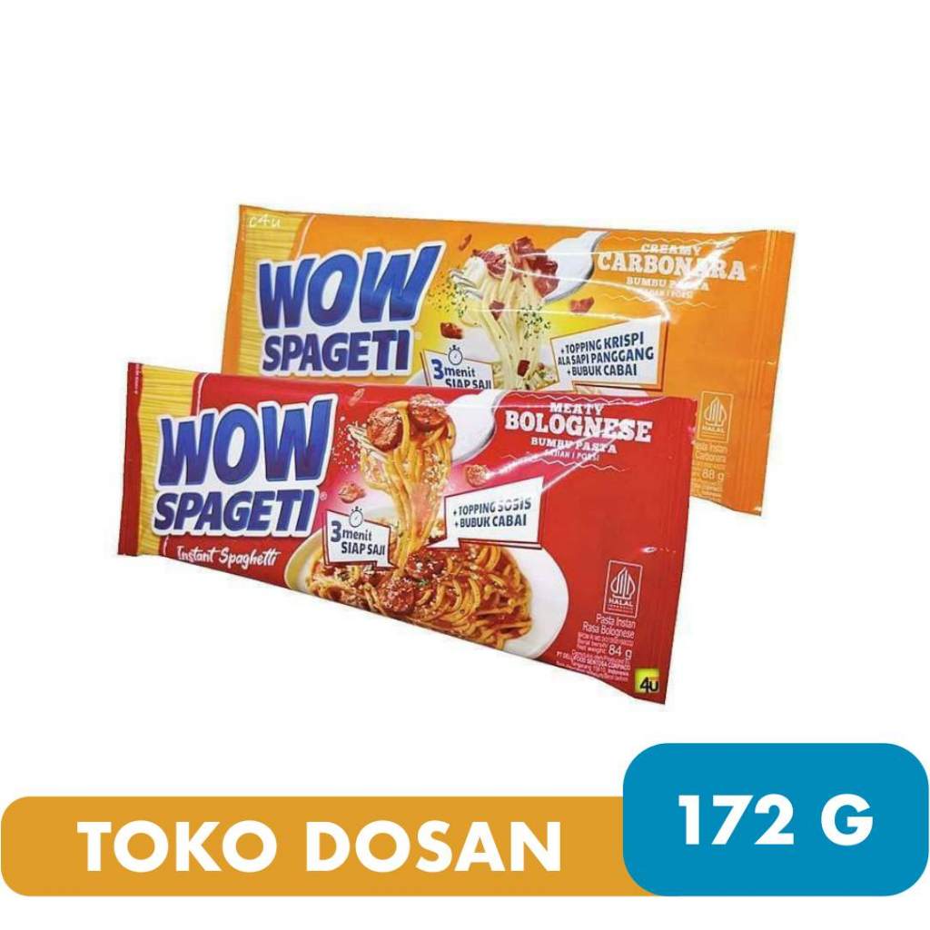 

2pcs WOW Spageti Carbonara & Bolognese 172g