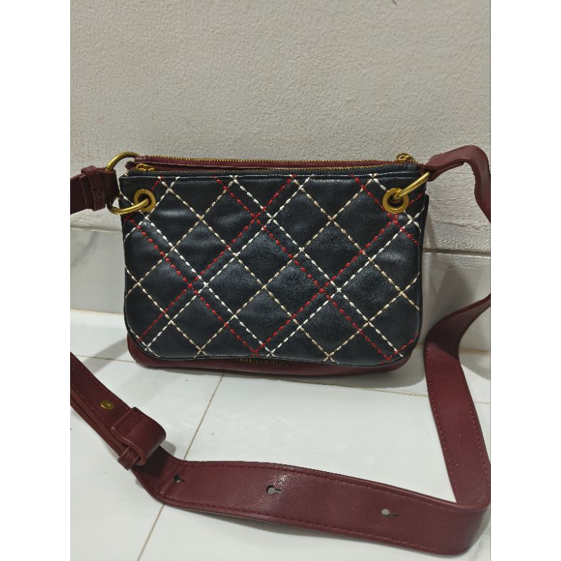 Tas wanita maroon preloved second bekas