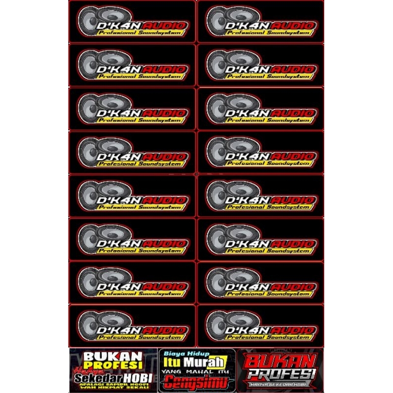 

STIKER D'KAN AUDIO ISI 16 PCS BAHAN ANTI AIR(VYNIL)
