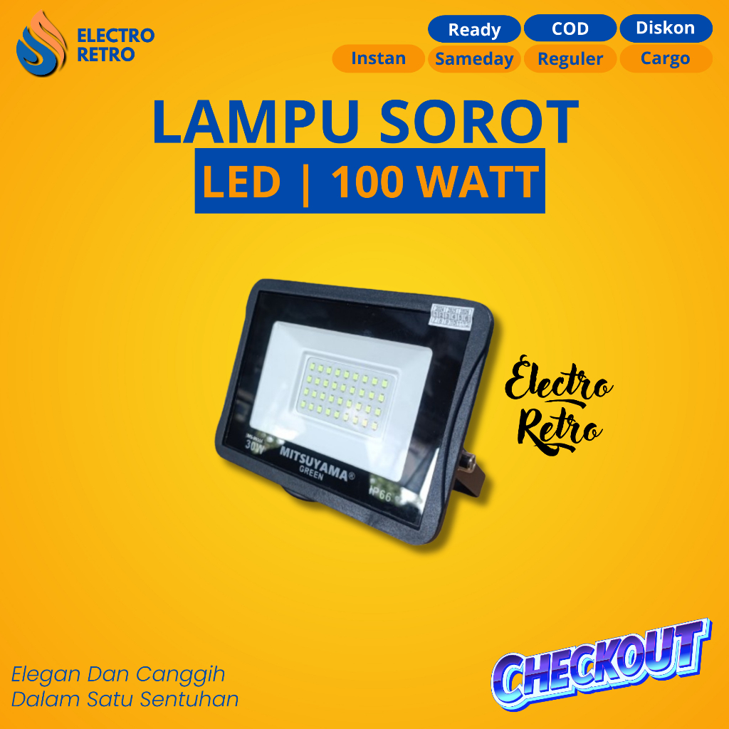 LAMPU SOROT NELAYAN HIJAU 100 WATT LAMPU SOROT IKAN 100 WATT LAMPU SOROT LED FLOODLIGHT WATERPROOF