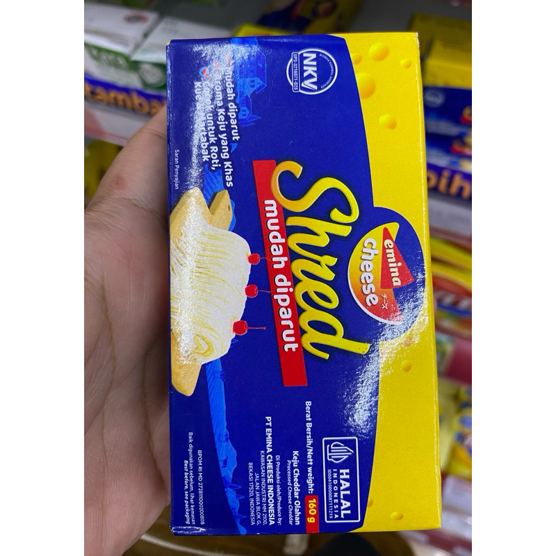 

EMINA CHEESE BLOCK SHRED MUDAH DIPARUT 160 GR - KEJU