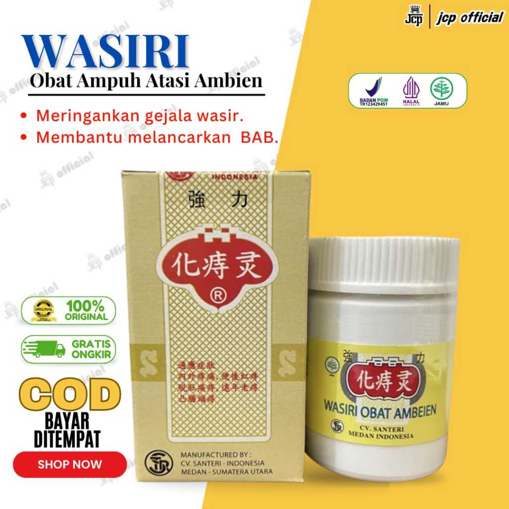 Wasiri (Isi 100 Pil) - Obat Wasir dan Ambeien Ampuh Original BPOM