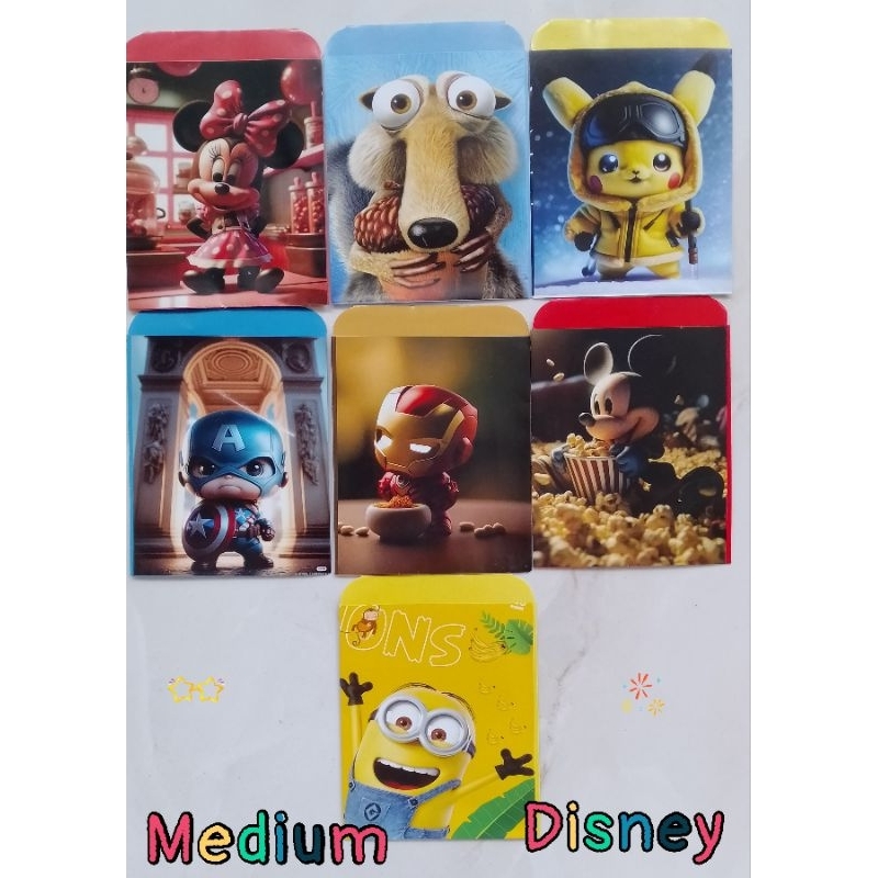 

Amplop Lebaran Medium Motif Disney BTS/Angpau Lebaran Siap Pakai