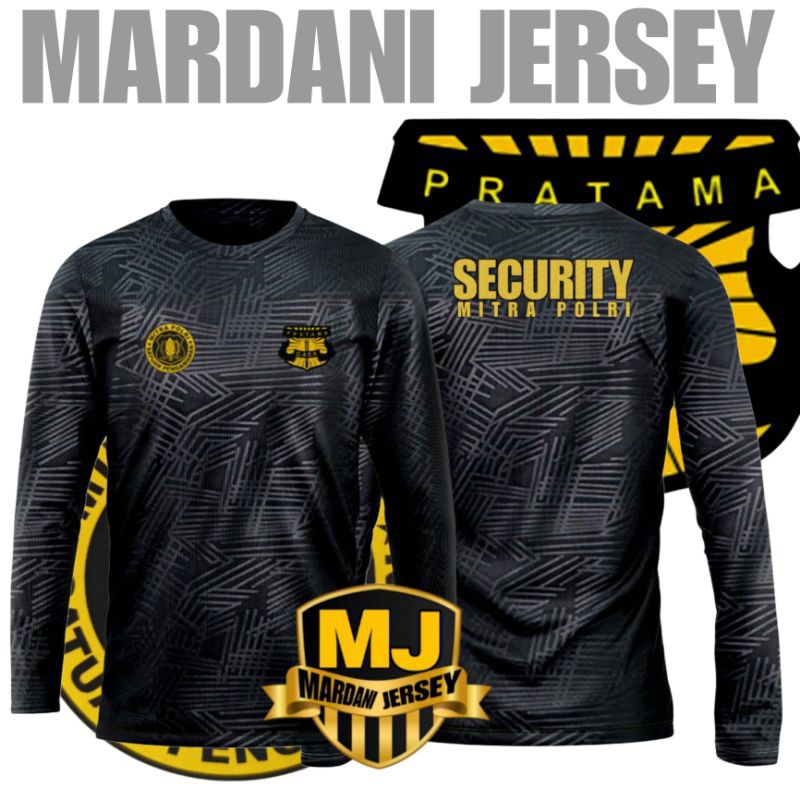 kaos dryfit embose security mitra polri lengan panjang terbaru 2025