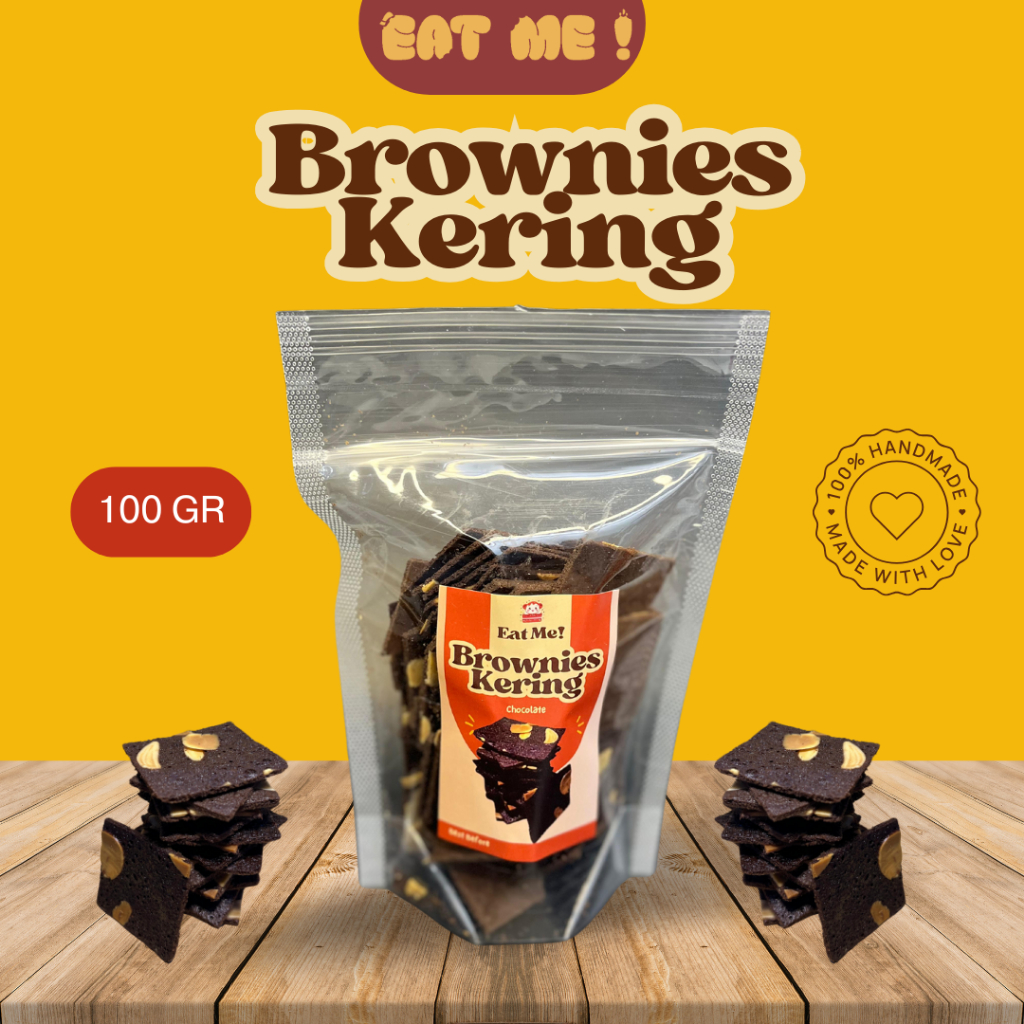 

Brownies Kering Cookies Crispy Double Choco Topping Cheese Snack Coklat Keju Kemasan Pouch 100 gr