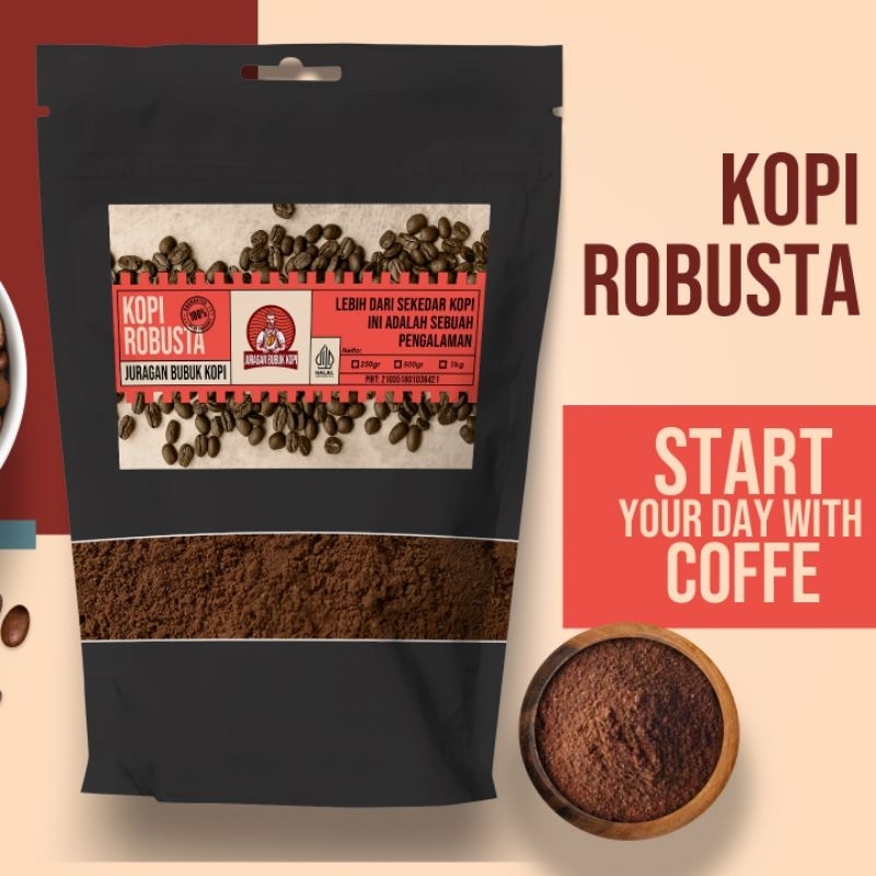 

bubuk kopi robusta paling mantap kemasan 1kg