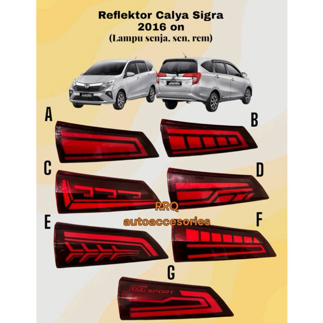 Lampu Reflektor Bagasi belakang Calya Sigra