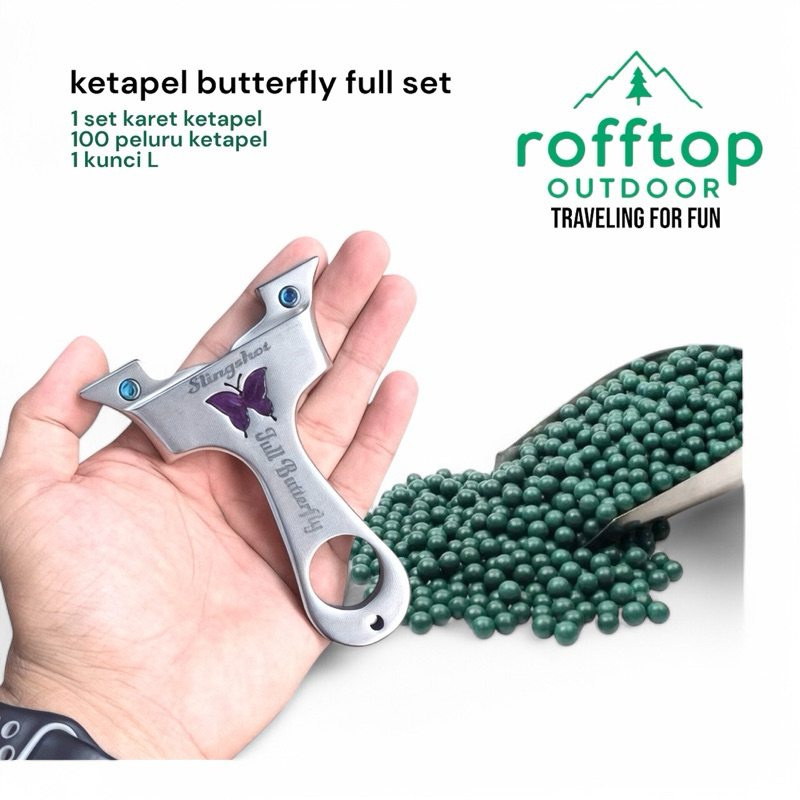 ketapel butterfly premium slingshot / ketapel vietnam butterfly gen 3