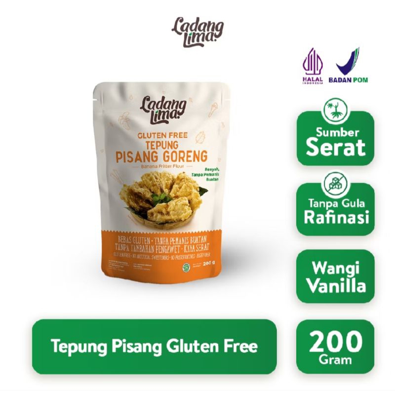 

tepung pisang goreng ladang lima gluten free 200gram