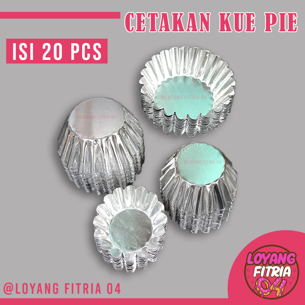 CETAKAN KUE PIE MINI ISI 20 /cetakan pie
