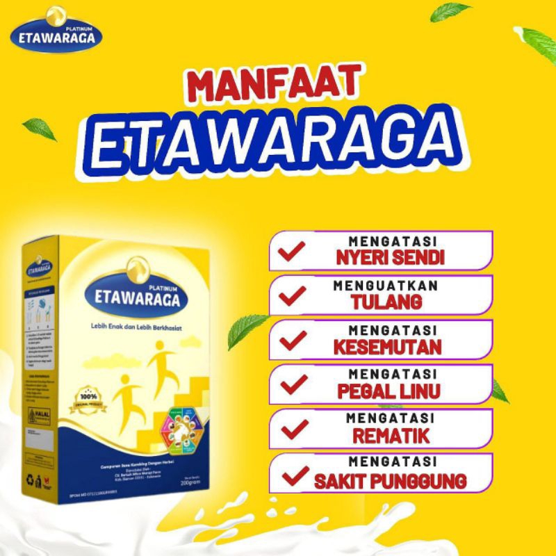 

Susu Kambing Etawaraga Platinum 200gr Susu Nyeri Sendi Asam Urat Osteoporosis