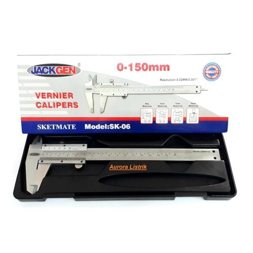 

Sketmat Sigmat Jangka Sorong Manual Besi Aluminium 6" 6inch - JACKGEN 0.02mm SK06