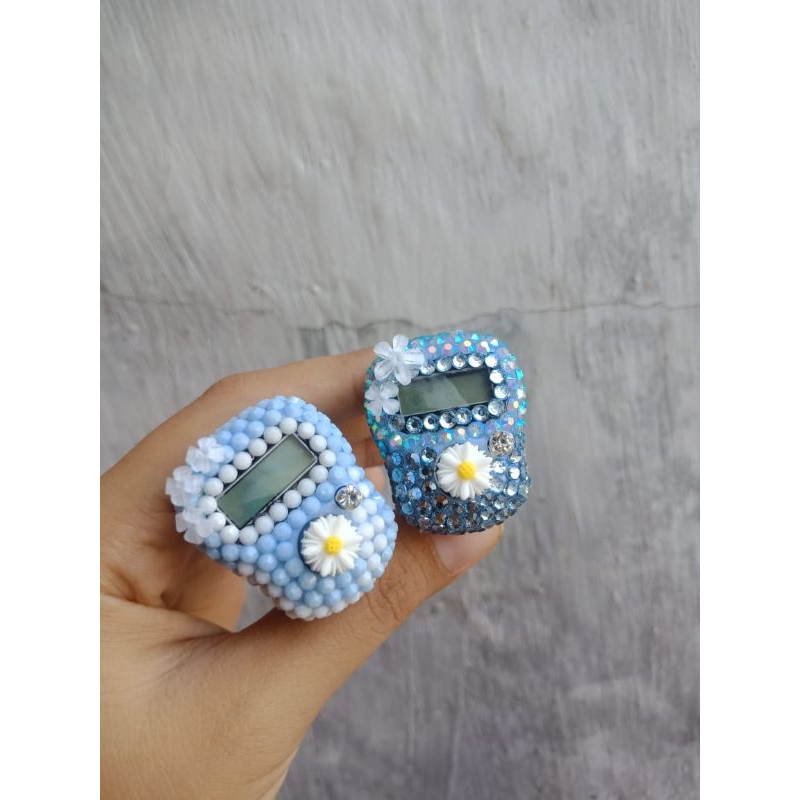 Tasbih araz tasbih digital swarovski warna biru