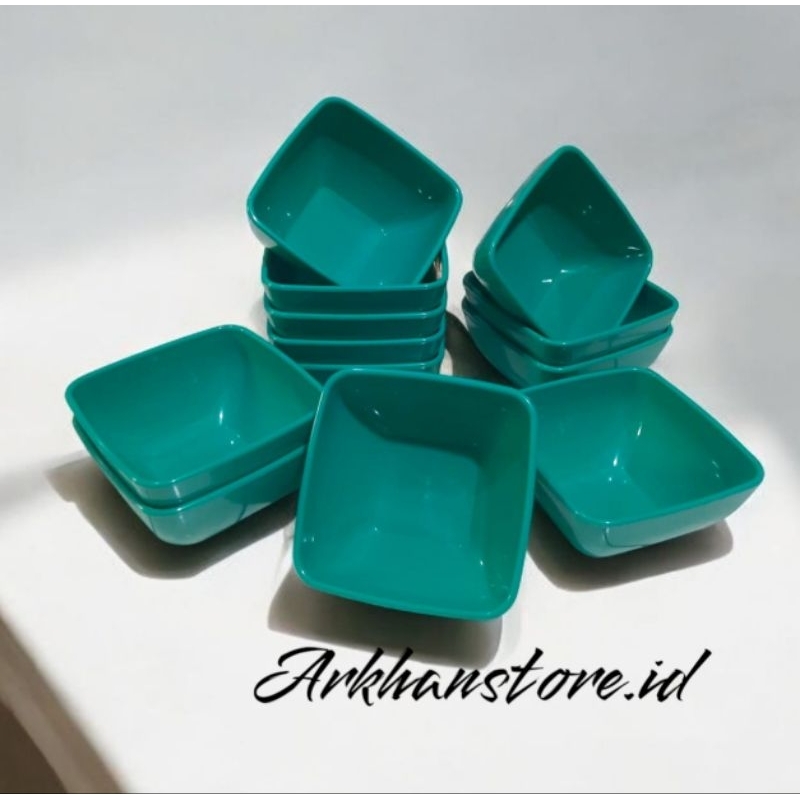 Mangkuk Melamin Kotak Mangkuk Segi Mangkuk Mie Bakso Warna Tosca
