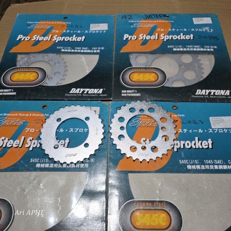 gear gir belakang DAYTONA PRO STEEL SPROCKET original japan slim 415 28 29 31 32 42 RX King RXZ RXS 