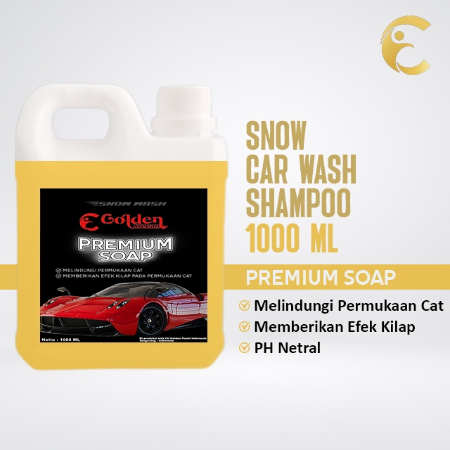 Sabun Cuci Mobil Sabun Salju Shampoo Motor Mobil 1 Liter Golden Kleean
