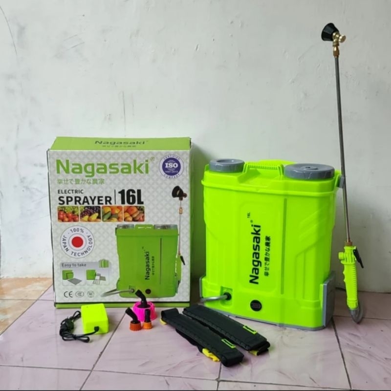 Nagasaki Sprayer Elektrik 16L / Sprayer Elektrik Nagasaki Versi Terbaru / Tanki Semprot Pertanian 16