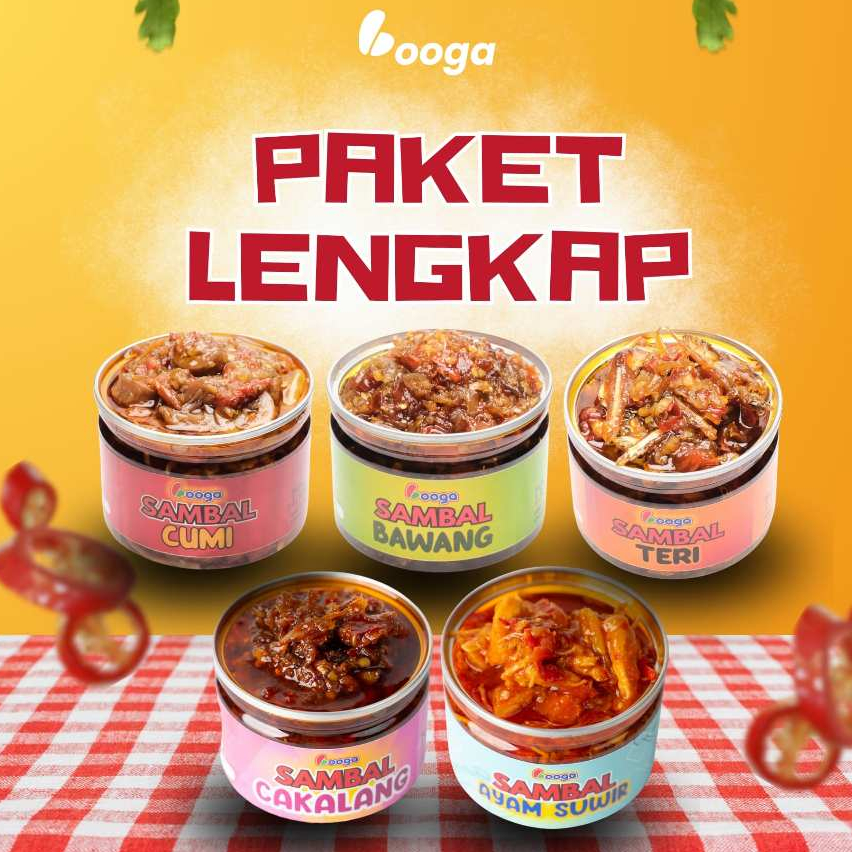 

Booga Food - Paket Sambal Pedas Best Seller All Varian 150gr / Pack