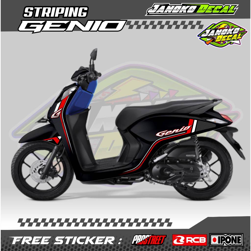 STRIPING VARIASI HONDA GENIO / STICKER LIST VARIASI MOTOR HONDA GENIO