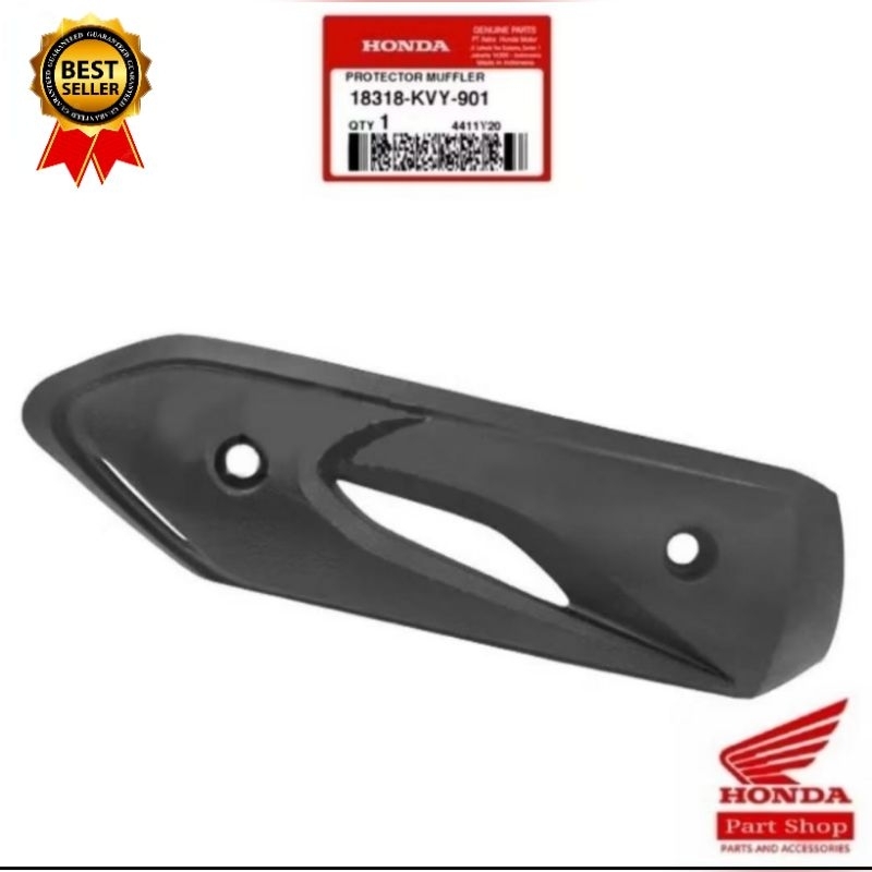PROTECTOR MUFFLER BEAT KARBU COVER TUTUP KNALPOT BEAT KARBU ORI 18318KVY901