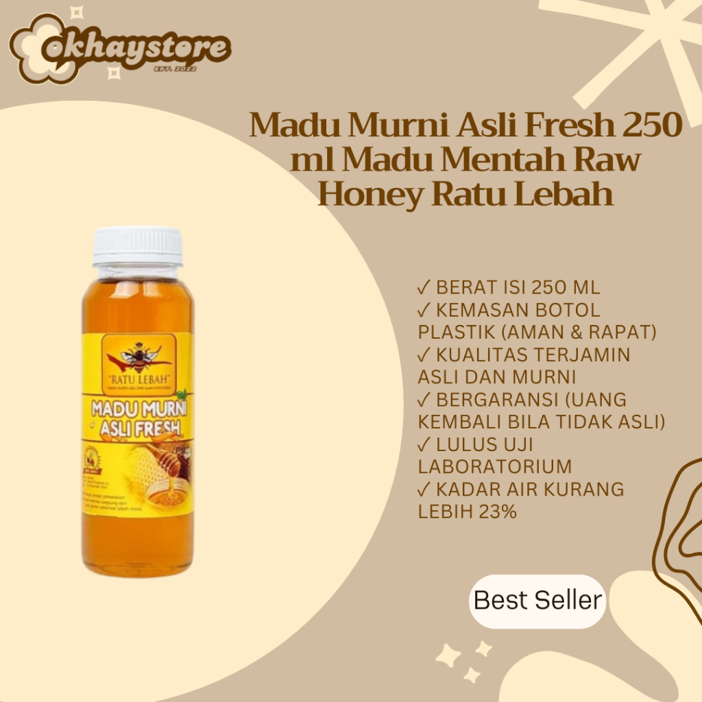 

Madu Murni Asli Fresh 250 ml Madu Mentah Raw Honey Ratu Lebah