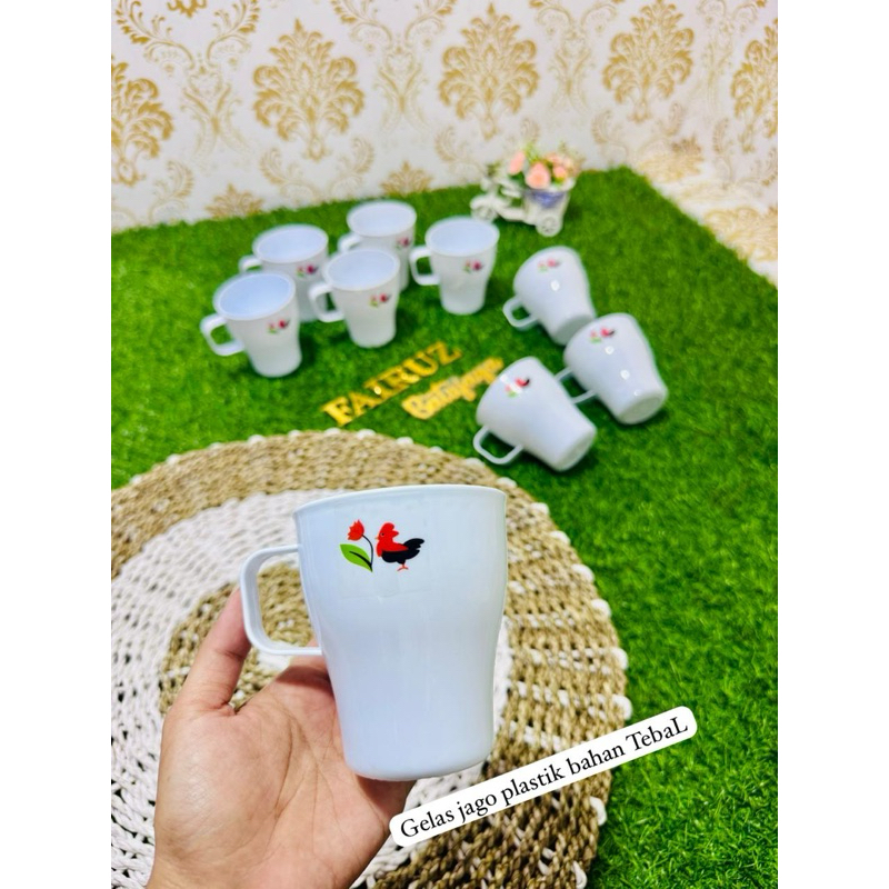 6 pcs gelas jago plastik bahan tebal / gelas es plastik / gelas minum
