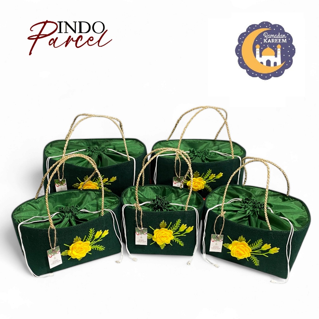 

INDOPARCEL - Tas Baki Goni Bunga Sulam Timbul Tas Goodiebag Hari Raya Besar Natal, Imlek, Lebaran Tas Hampers Keranjang Goni Bunga Sulam Tas Souvenir Tas Keranjang Parcel Terbaru