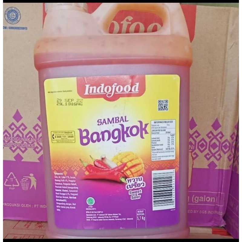 

Indofood Sambal Bangkok Galon 5,5 Kg